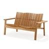 Stackable two seater sofa in teak - Amaze