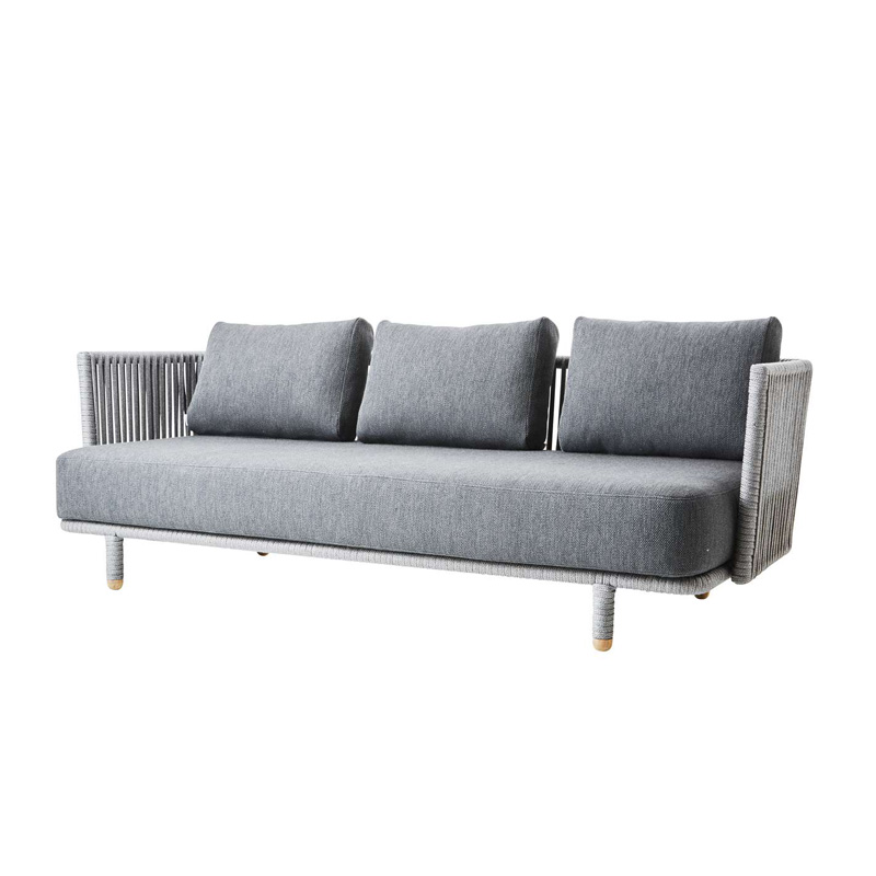 Outdoor 3 Seater Sofa in Rope - Moments | Cane-line