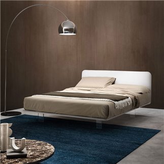 Samoa Bed with Transparent Feet and Design Headboard | Bside Letti