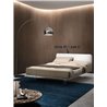 Samoa Brillant Bed with Transparent Feet and Design Headboard