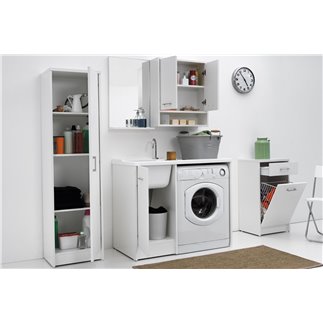 Sink Cabinet with Compartment for Washing Machine - Domestica