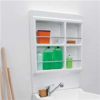 Laundry storage wall unit in acrylic - Lavacril - ISA Project