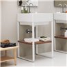 Volant cabinet with ceramic washbasin and floor base