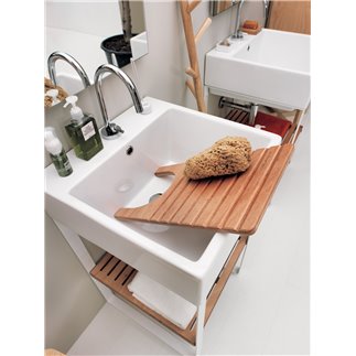 Mobile Bagno con Lavabo in Ceramica e Ripiano - Volant | IsaProject