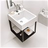 Bathroom cabinet with ceramic basin and metal base - Volant