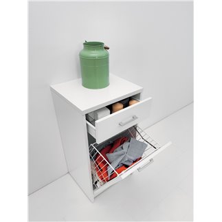 Cabinet with laundry basket and drawer - Domestica