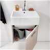 Volant wall hung cabinet with 1 door and ceramic basin