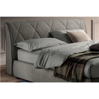 Double Bed with or without Storage and Upholstered Headboard - Kilt