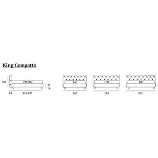 Letto Matrimoniale con Testiera Imbottita - King | Bside Letti