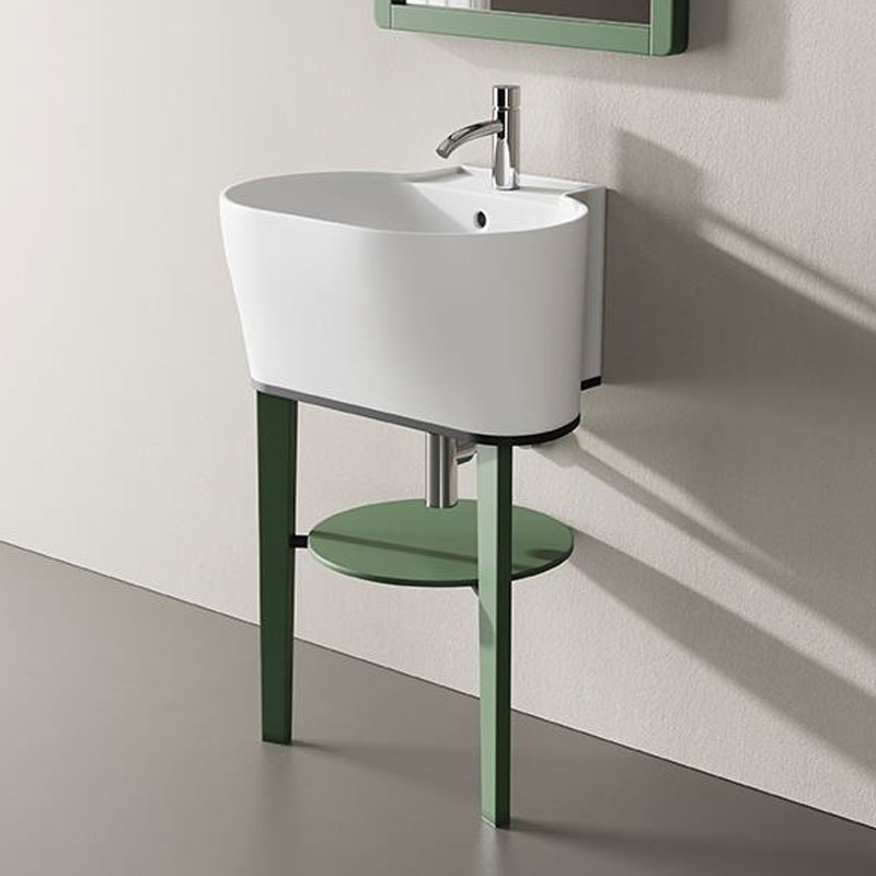 Ceramic Washbasin with Ash Base - Tino - Tino | IsaProject