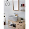 Mobile Bagno in frassino con lavabo in ceramica - Tino