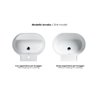 Ceramic washbasin with wall-hung structure metal - Tino