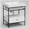 Mobile lavabo con struttura in acciaio e cassetto - Trix