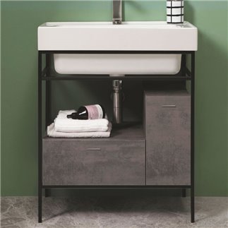 Mobile Bagno con Struttura in Metallo e Cassetto - Trix