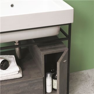 Bathroom Cabinet with Metal Structure and Drawer - Trix | Colavene