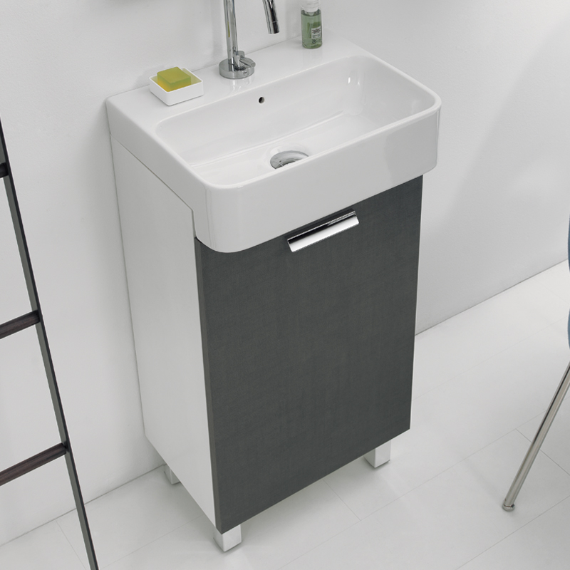 Mobile Bagno a Terra con Lavabo in Ceramica - Mini | Colavene