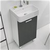 Mini floor cabinet with ceramic washbasin