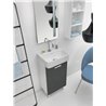 Mini floor cabinet with ceramic washbasin