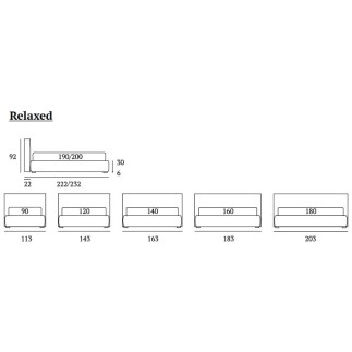 Letto Matrimoniale con Testiera Imbottita - Relaxed | Bside Letti