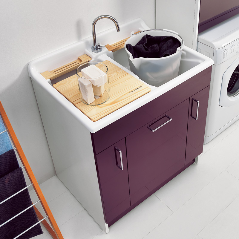 Cabinet Washtub with Laundry Basket - Twist | IsaProject