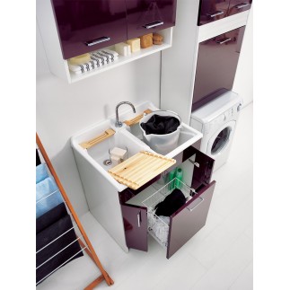 Cabinet Washtub with Laundry Basket - Twist | IsaProject