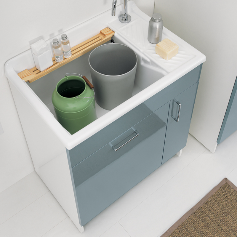 Cabinet Washtub with Laundry Basket - Lindo | IsaProject