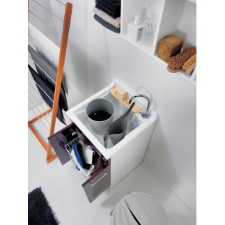 Colavene Cabinet Washtub with Laundry basket - Jollywash