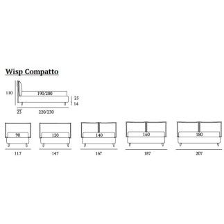 Bside letto contenitore o senza - Wisp Compatto | Bside Letti