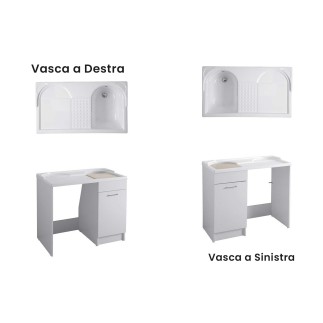 Mobile per Lavatrice con Lavatoio - Duo | Colavene