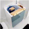 Cabinet washtub with washing system - Active wash