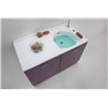 Cabinet washtub with 2 doors and washing system - Active Wash