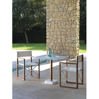 Folding outdoor chair in mahogany - Bridge - ISA Project