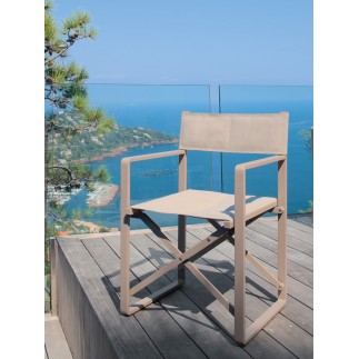 Folding outdoor chair in aluminium - Chic Director