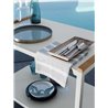 Serving cart in aluminium with teak details - Cart