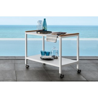 Carrello Portavivande in Alluminio e Teak - Cart | IsaProject