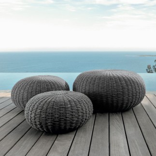 Outdoor Pouf in Hand-Woven Rope - Jackie | ISA Project