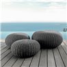 Outdoor pouf in hand-woven rope - Jackie