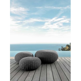 Outdoor Pouf in Hand-Woven Rope - Jackie | ISA Project