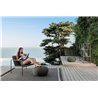 Outdoor armchair in steel and hand-woven rope - Jackie