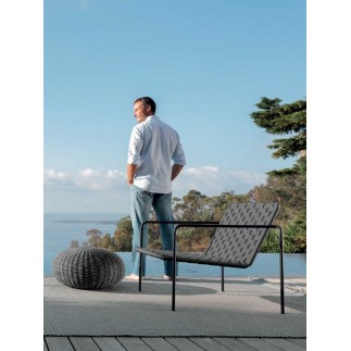 Outdoor armchair in steel and hand-woven rope - Jackie - ISA Project