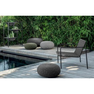 Outdoor armchair in steel and hand-woven rope - Jackie - ISA Project