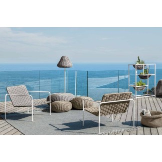 Outdoor armchair in steel and hand-woven rope - Jackie - ISA Project