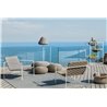 Outdoor armchair in steel and hand-woven rope - Jackie