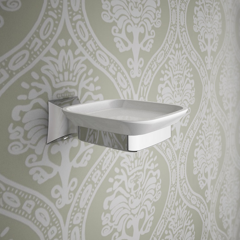 Metal and Ceramic Soap Holder - Gotica | Capannoli