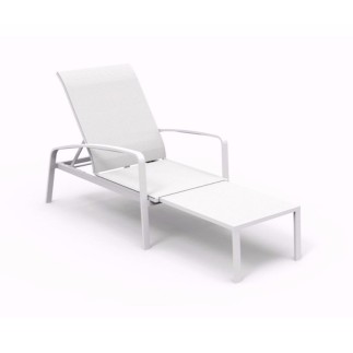 Recliner sun lounger with extractable pouf - Lady - ISA Project