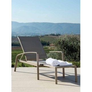 Recliner sun lounger with extractable pouf - Lady - ISA Project