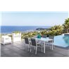 Outdoor dining table with glass top - Maiorca