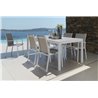 Outdoor extensible dining table with glass top - Maiorca