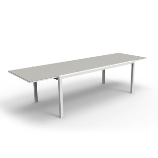 Outdoor extensible dining table with glass top - Maiorca - ISA Project