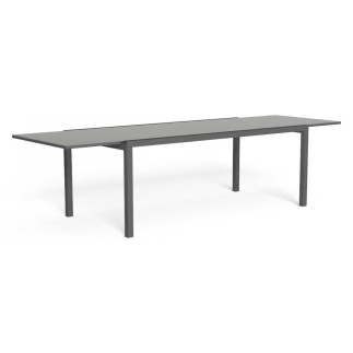 Outdoor extensible dining table with glass top - Maiorca - ISA Project